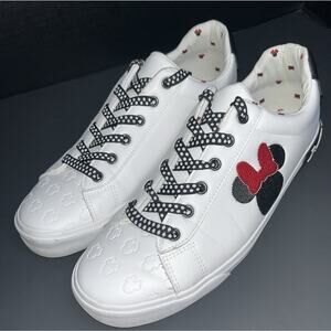 Ground Up‎ Disney Minnie Mouse Court Sneakers Women's Lace-Up Size 11 White